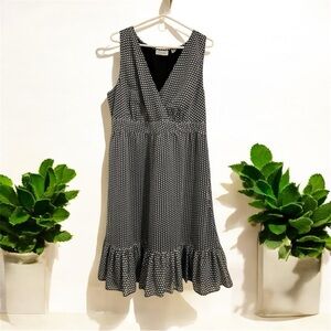 Avenue Black and White Polka Dot Dress Plus Size 18